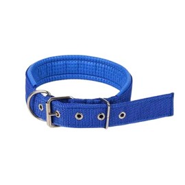 Collar para Perro Ajustable Duradero Elegante Suave Acolchado Transpirable Ajustable para Perros Chicos Medianos (Azul)