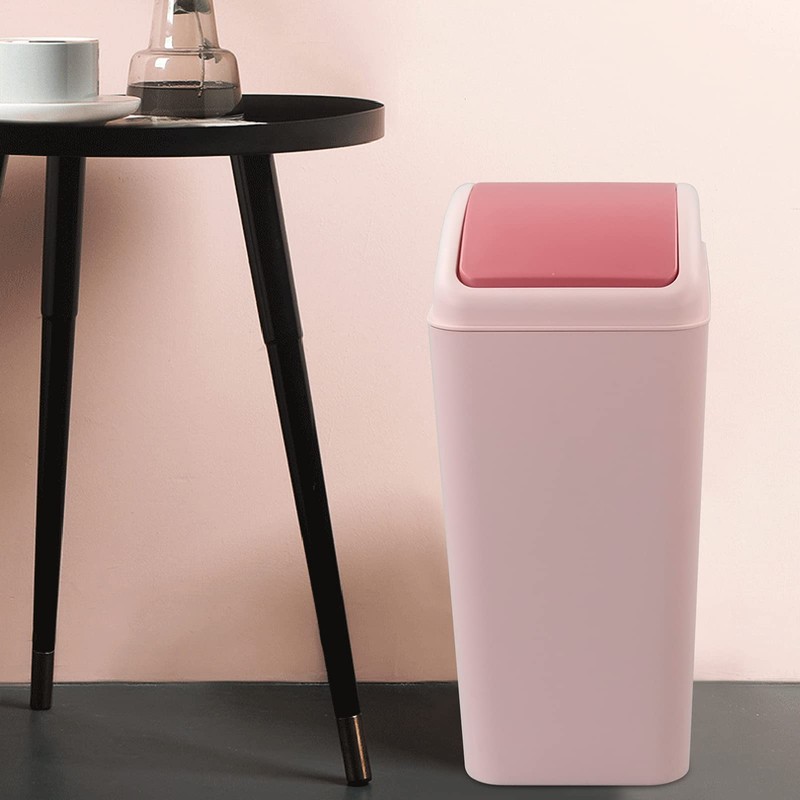Kekow Bote de basura de plástico pequeño de 4.5 galones,