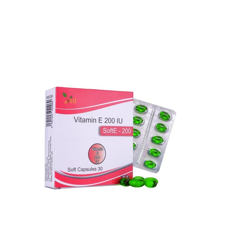 VED Vitamin-E 200 IU SOFTGEL Capsule | 30 Days Supply