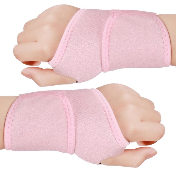 yeloumiss Wrist Support 1 Pair Compression Wrist Brace Elastic Adjustable