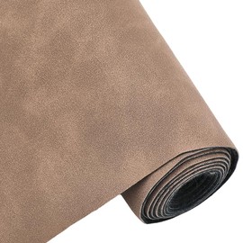 CALFOVERA 53.5 x 11.8 Inch 0.7mm Gray Solid Color PU Leather Roll Frosted Faux Suede Leather Fabric Soft Scratch-Resistant Waterproof Synthetic Leatherette Sheet for DIY Crafts Upholstery Furniture