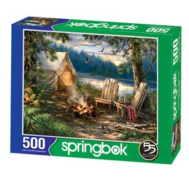 Springbok's 500 Piece Jigsaw Puzzle Evening at The Lake - Made in USA