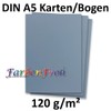 50 sheets DIN A5 paper - grey-blue - 120gr -