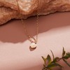Kenivira Gold Heart Necklace for Women,14k Gold Plated Opal Tiny