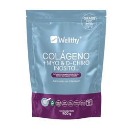 Wellthy Colageno Hidrolizado Myo Chiro Inositol 900g Ratio Azúcar Scoop Inlcuído Porciones Envase 100mg Vitamina Bottle Free