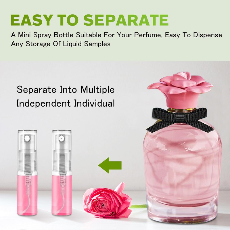 Csdtylh Mini Spray Bottle 3ml, Refillable Glass Spray Bottle, Glass
