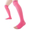 EVOPLECI Pink Open Toe Compression Socks 20-30mmHg Toeless Compression Socks
