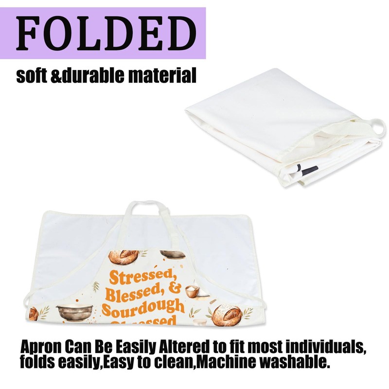 CENWA Stressed Blessed & Sourdough Obsessed Bread Baking Apron Baker