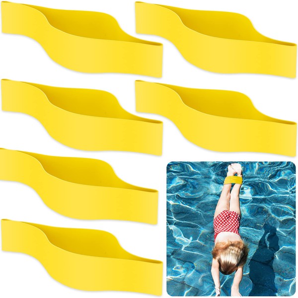 6 Pcs Rubber Pulling Ankle Strap for Swimming Yellow Ankle Bands Swim Band Swimming Gear for Legs Resistance Exercise Strength Swimming Training Equipment Accessories