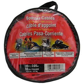 New 10 Gauge 10ft 50 Amp Clamp Booster Cables w/Storage Bag Yellow/Yellow Ideal for Motorcycle, ATV, Snowmobile and Personal Watercraft