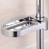 2 Pcs Shower Soap Holder,Dish for Tray,Clip-on Rail,Adjustable-Rust-Resistant with Grooved