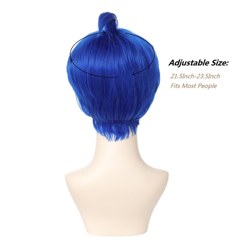 Atatoray Short Blue Wig for Women Joyful Funny Blue Anime