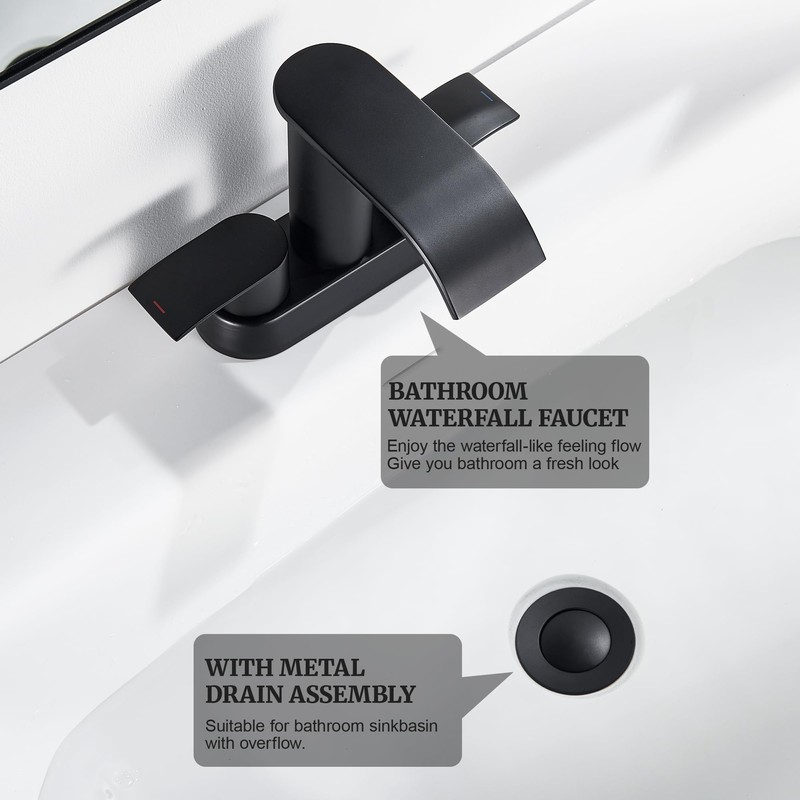 Ultimate Unicorn Bathroom Faucet for Sink Matte Black, 4 Inch