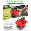 SHALL Battery Powered Fertilizer Spreader, 7.2V Rechargeable Seed Spreader for