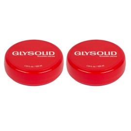 Glysolid Glycerin Skin Cream - Thick, Smooth, and Silky - Trusted Formula for Hands, Feet and Body 3.38 fl oz (100ml Jar) - 2pack