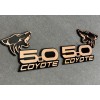 usa Standard COYOTE 5.0 Emblem Badges Bronze On BLACK EDITION
