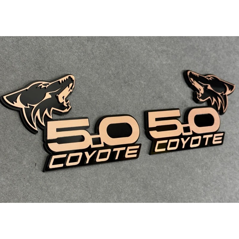 usa Standard COYOTE 5.0 Emblem Badges Bronze On BLACK EDITION