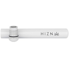 HIZN Pre-Roll Joint Case, Diameter 15 x 115 mm, King Size, CNC Fine Thread with Rubber Sealing Ring, Odour-Proof, Airtight, Waterproof, UV Protection (Pearl White)