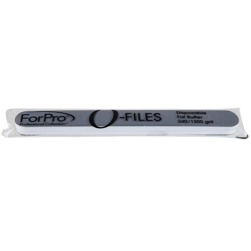 ForPro Professional Collection O-Files Fat Buffer, 240/1200 Grit, Double-Sided Manicure