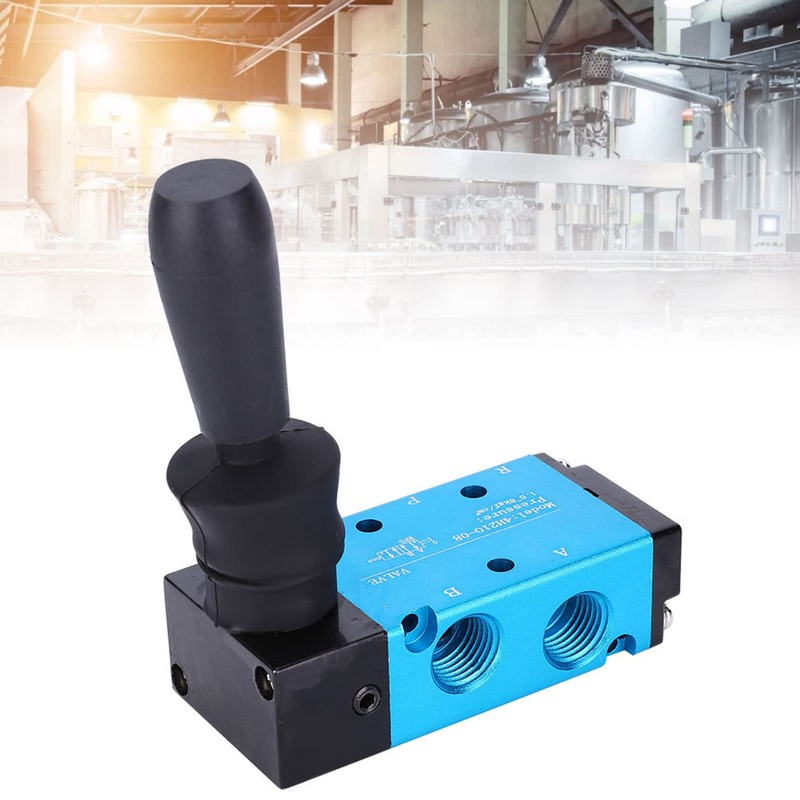 5-Way 2-Position Air Lever Operated Valve 1/4 PT Pneumatic Solenoid