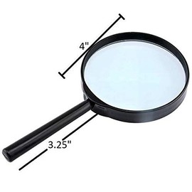 Black Plastic Hand Held Magnifying Glass Wondertrail