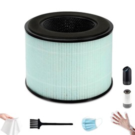 BS-08 Upgraded True HEPA Replacement Filter, Compatible with PARTU BS-08 HEPA Air Purifier, Better Filtration and Odor Reduction, 1-Pack
