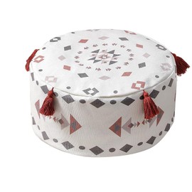 MOCOFO Dandelion D 45 x H 20 cm Scandinavian Simple Geometric Print Floor Cushion (Red)