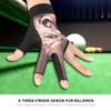 Boodun Unisex Adults 3-Finger Snooker Pool Cue Glove Billiards Shooters