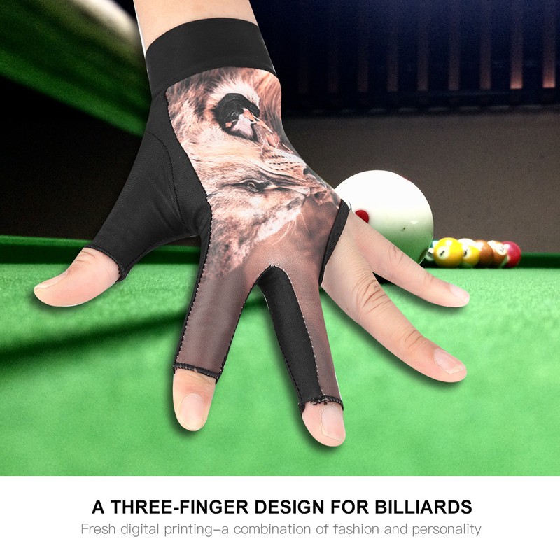 Boodun Unisex Adults 3-Finger Snooker Pool Cue Glove Billiards Shooters