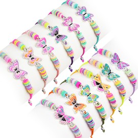 AUAUY School Child Bracelet Girls Gifts for School, Friendship Bracelet Children, Adjustable Braided Bracelets, First Day of School Bracelet, School Child Gift for First Day of School School Bag