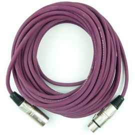 Adam Hall Cables K3MMF1000PUR Microphone Cable 10 m Purple XLR Female to XLR Male DMX Audio Cable 3-Pin 10 m Purple 4 Pieces