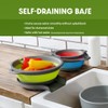 Gevoli Collapsible Colanders with Self-Draining Base for Edge of Sink,