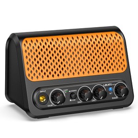 Mini Guitar Amp,LEKATO 10W Portable Electric Guitar Amplifier with Clean & Overdrive Channel,Reverb, and Bluetooth Connectivity (Black-Orange)