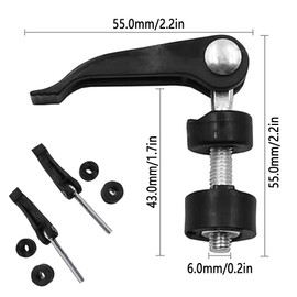 LONGHAO 2 x Handle Knob Nut Screw Universal Lawnmower Handle Mower Screw and Nut Lawnmower Handle Knobs Grip Nut for Lawnmowers, Nuts and Screws Bolts for Lawnmower Machine (#1)