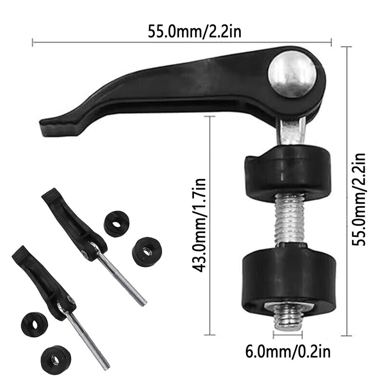 LONGHAO 2 x Handle Knob Nut Screw Universal Lawnmower Handle