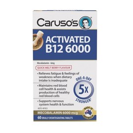 Caruso’s Natural Health Caruso's Activated B12 6000 Tab X 60