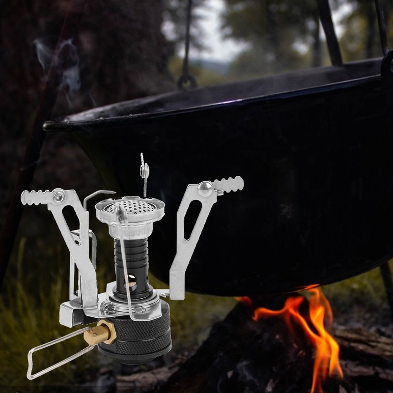 Outdoor Camping Gas Stove Mini Portable Hiking Picnic Gas Stove