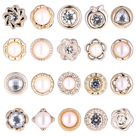 20 PCS Women Shirt Brooch Buttons No-Sew Invisible Pearl Brooch Buttons Cover Up Lapel Pins Blouse Modesty Pin Prevent Accidental Exposure Decorative Pins for DIY Cardigan Bag Dress Clothes