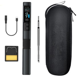 Soldering Iron HS-02B 100W Fast Heating 2S 100°C - 450°C DC Power Supply 9-24V Preset Temperature in 3 Groups Intelligent Digital Tool with Pen for Repairs 1 Soldering Tips