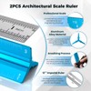 THLHKD Architectural Scale Ruler 12-Inches: with 12" Stainless Steel Ruler,