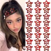 NAISKA 24Pcs Red Sequins Star Hair Clips Y2K Star Snap