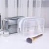 ZOONAI Clear PVC Cosmetic Travel Toiletry Bag Cosmetic Makeup Pouch