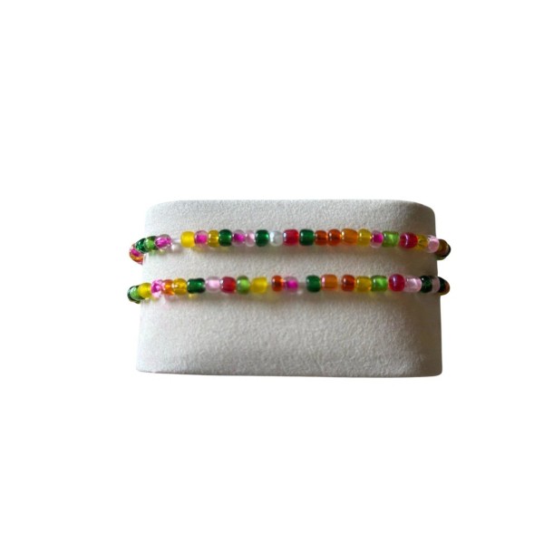 Handmade Beaded Stretch Bracelets Autumn Confetti Mix 0229