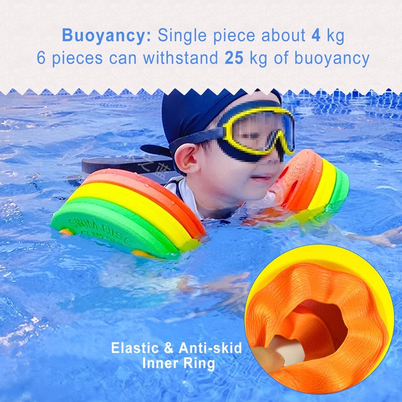 Kids Swimming Armbands Arm Float Discs for Pool, EVA Foam