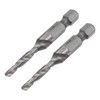 sourcing map 2 Pieces Combined Drill Tap TiAlN Coated Cobalt