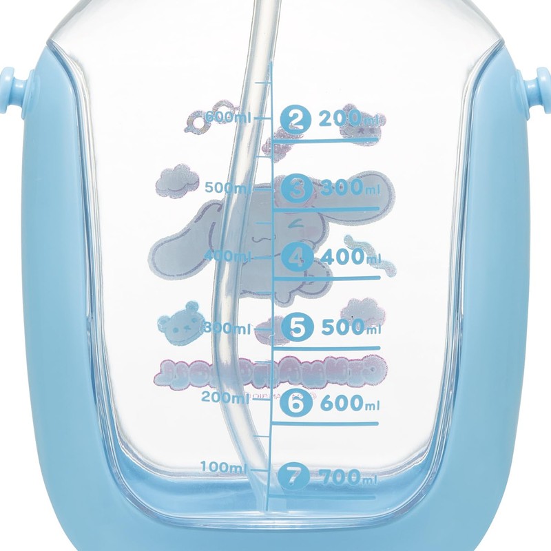 Skater One-Push Straw Bottle with Shoulder Strap 780ml Sanrio Cinnamoroll