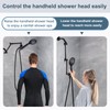 BRIGHT SHOWERS Brass Shower Arm Extender for Rain and Handheld