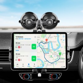 FANAUE Double Suction Cup Car Base Mount with 1" Ball, Window Suction Cup Holder, Compatible with RAM Mounts B Size 1 Inch Ball Double Socket Arm