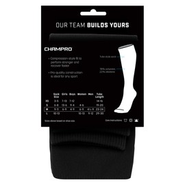 Multi-Sport Socks, Black, Large