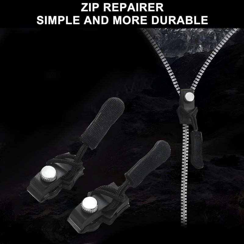 9Pcs Zip Repair kit with 3 Sizes of Zipper Pull